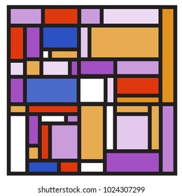 Vector abstract geometric colorful background. Memphis, indian, Brazilian and Mexican pattern.