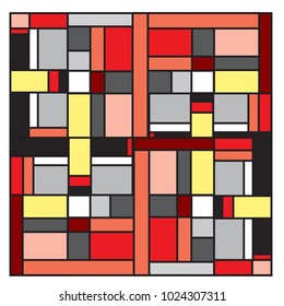 Vector abstract geometric colorful background. Memphis, indian, Brazilian and Mexican pattern.