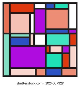 Vector abstract geometric colorful background. Memphis, indian, Brazilian and Mexican pattern.
