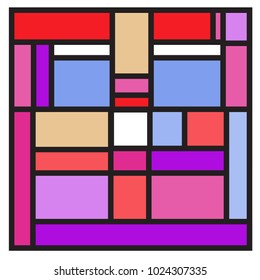 Vector abstract geometric colorful background. Memphis, indian, Brazilian and Mexican pattern.