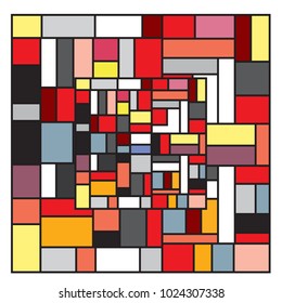 Vector abstract geometric colorful background. Memphis, indian, Brazilian and Mexican pattern.