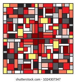 Vector abstract geometric colorful background. Memphis, indian, Brazilian and Mexican pattern.