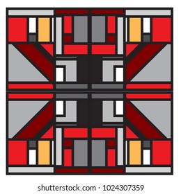 Vector abstract geometric colorful background. Memphis, indian, Brazilian and Mexican pattern.