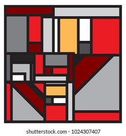 Vector abstract geometric colorful background. Memphis, indian, Brazilian and Mexican pattern.