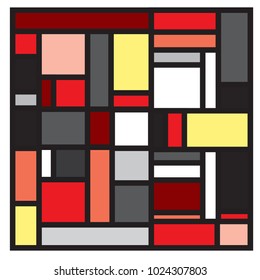 Vector abstract geometric colorful background. Memphis, indian, Brazilian and Mexican pattern.