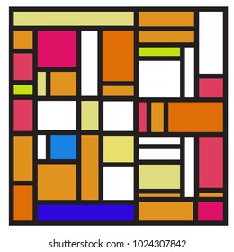 Vector abstract geometric colorful background. Memphis, indian, Brazilian and Mexican pattern.