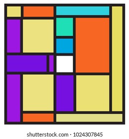 Vector abstract geometric colorful background. Memphis, indian, Brazilian and Mexican pattern.