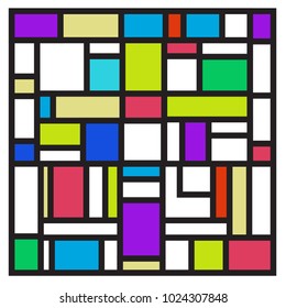 Vector abstract geometric colorful background. Memphis, indian, Brazilian and Mexican pattern.