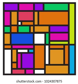 Vector abstract geometric colorful background. Memphis, indian, Brazilian and Mexican pattern.