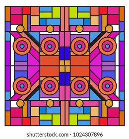 Vector abstract geometric colorful background. Memphis, indian, Brazilian and Mexican pattern.