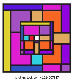 Vector abstract geometric colorful background. Memphis, indian, Brazilian and Mexican pattern.