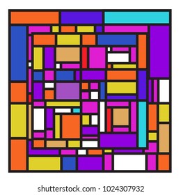 Vector abstract geometric colorful background. Memphis, indian, Brazilian and Mexican pattern.