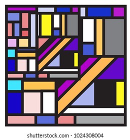 Vector abstract geometric colorful background. Memphis, indian, Brazilian and Mexican pattern.