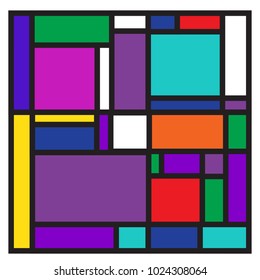 Vector abstract geometric colorful background. Memphis, indian, Brazilian and Mexican pattern.