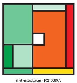 Vector abstract geometric colorful background. Memphis, indian, Brazilian and Mexican pattern.