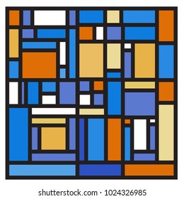 Vector abstract geometric colorful background. Memphis, indian, Brazilian and Mexican pattern.