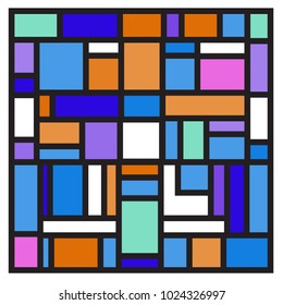 Vector abstract geometric colorful background. Memphis, indian, Brazilian and Mexican pattern.