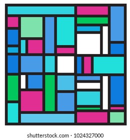 Vector abstract geometric colorful background. Memphis, indian, Brazilian and Mexican pattern.