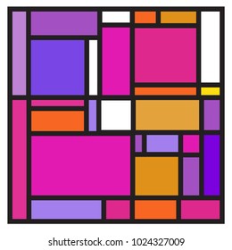 Vector abstract geometric colorful background. Memphis, indian, Brazilian and Mexican pattern.