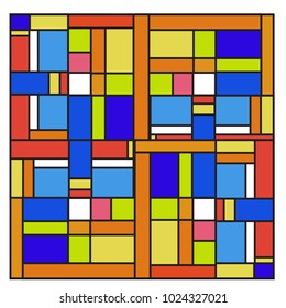 Vector abstract geometric colorful background. Memphis, indian, Brazilian and Mexican pattern.