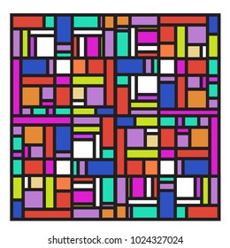 Vector abstract geometric colorful background. Memphis, indian, Brazilian and Mexican pattern.