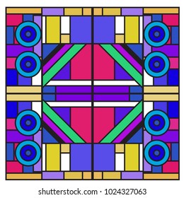 Vector abstract geometric colorful background. Memphis, indian, Brazilian and Mexican pattern.