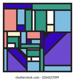 Vector abstract geometric colorful background. Memphis, indian, Brazilian and Mexican pattern.