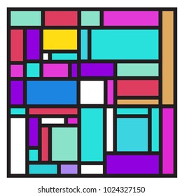 Vector abstract geometric colorful background. Memphis, indian, Brazilian and Mexican pattern.