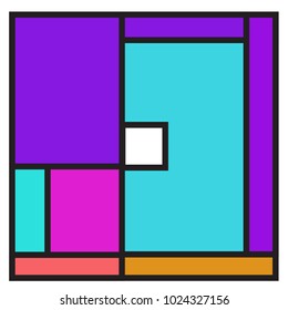 Vector abstract geometric colorful background. Memphis, indian, Brazilian and Mexican pattern.