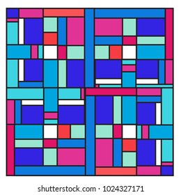 Vector abstract geometric colorful background. Memphis, indian, Brazilian and Mexican pattern.