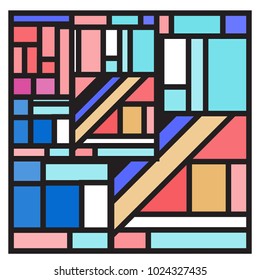 Vector abstract geometric colorful background. Memphis, indian, Brazilian and Mexican pattern.