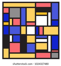 Vector abstract geometric colorful background. Memphis, indian, Brazilian and Mexican pattern.