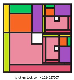 Vector abstract geometric colorful background. Memphis, indian, Brazilian and Mexican pattern.