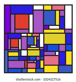 Vector abstract geometric colorful background. Memphis, indian, Brazilian and Mexican pattern.