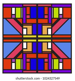 Vector abstract geometric colorful background. Memphis, indian, Brazilian and Mexican pattern.