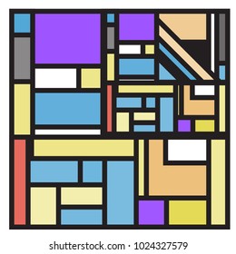 Vector abstract geometric colorful background. Memphis, indian, Brazilian and Mexican pattern.