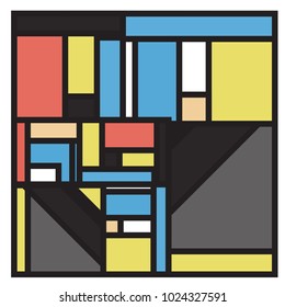 Vector abstract geometric colorful background. Memphis, indian, Brazilian and Mexican pattern.