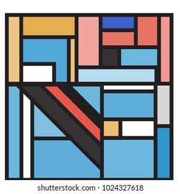 Vector abstract geometric colorful background. Memphis, indian, Brazilian and Mexican pattern.