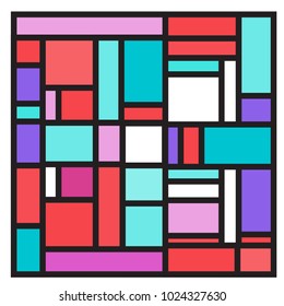 Vector abstract geometric colorful background. Memphis, indian, Brazilian and Mexican pattern.