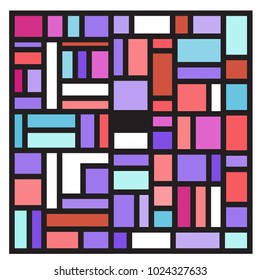 Vector abstract geometric colorful background. Memphis, indian, Brazilian and Mexican pattern.