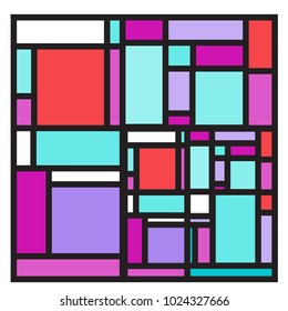Vector abstract geometric colorful background. Memphis, indian, Brazilian and Mexican pattern.
