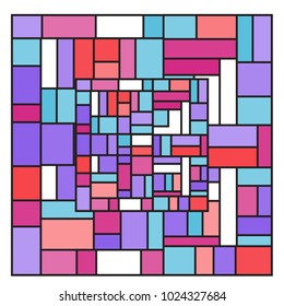 Vector abstract geometric colorful background. Memphis, indian, Brazilian and Mexican pattern.
