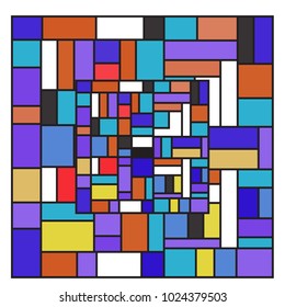 Vector abstract geometric colorful background. Memphis, indian, Brazilian and Mexican pattern.