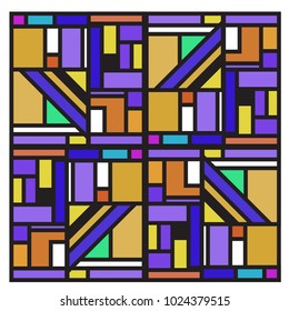 Vector abstract geometric colorful background. Memphis, indian, Brazilian and Mexican pattern.