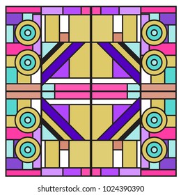Vector abstract geometric colorful background. Memphis, indian, Brazilian and Mexican pattern.