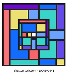Vector abstract geometric colorful background. Memphis, indian, Brazilian and Mexican pattern.