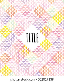 Vector Abstract geometric colorful background with triangles
