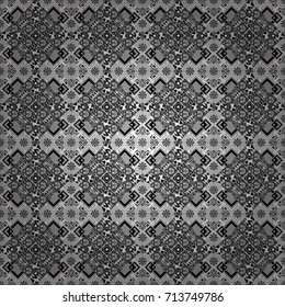 Vector abstract geometric colorful seamless pattern for background. Decorative backdrop in white, black and gray colors can be used for wallpaper, pattern fills, page background, surface textures.