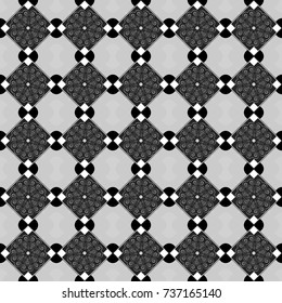 Vector abstract geometric colorful seamless pattern for background. Decorative backdrop in white, gray and black colors can be used for wallpaper, pattern fills, page background, surface textures.