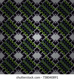Vector abstract geometric colorful seamless pattern for background. Decorative backdrop in violet, black and gray colors can be used for wallpaper, pattern fills, page background, surface textures.